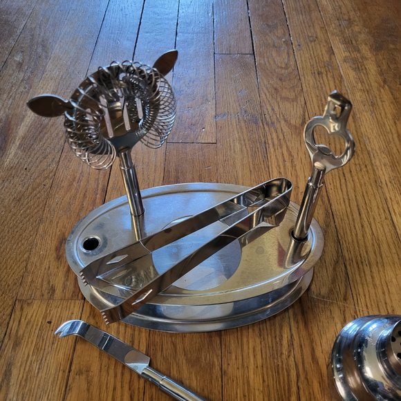 Pier 1 Stainless Steel Barware Set - EUC - Picture 3 of 6